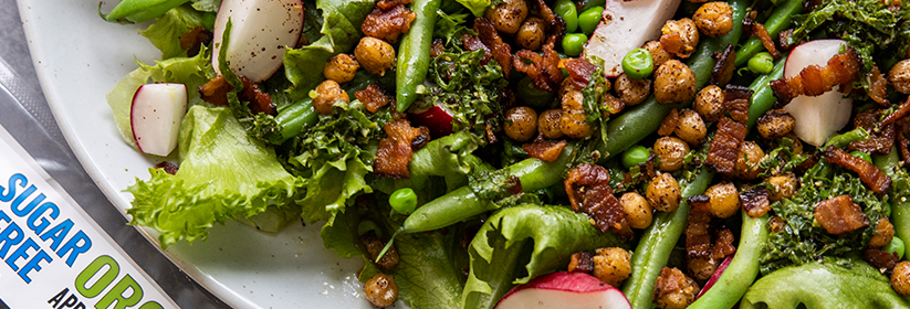 Green Bean & Radish Bacon-Topped Salad