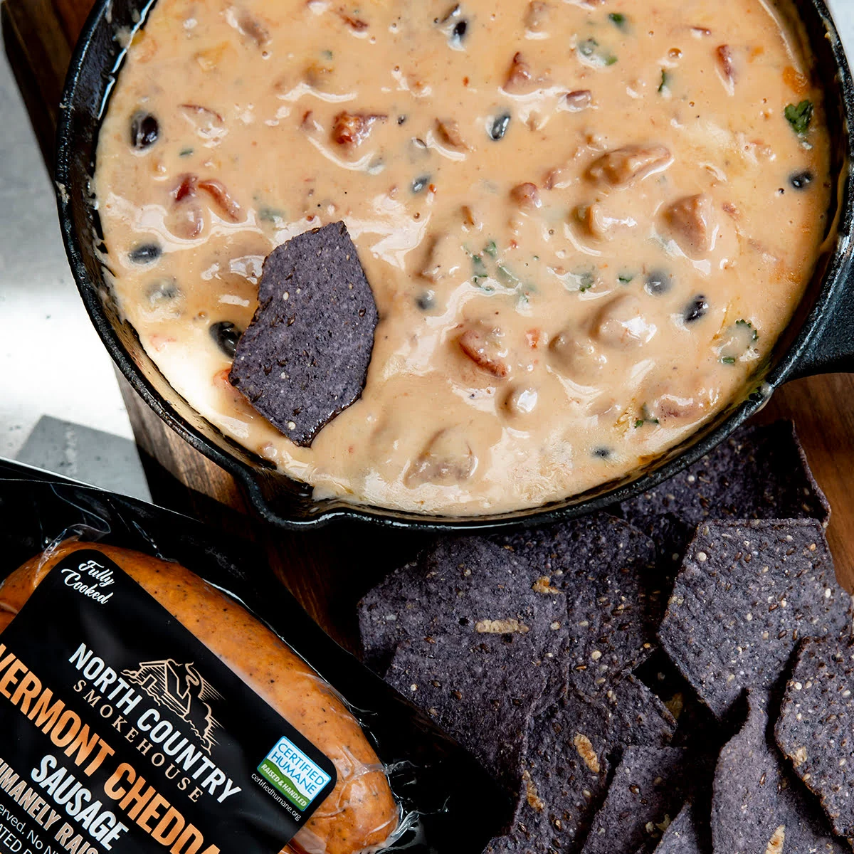 Vermont Cheddar Sausage Queso