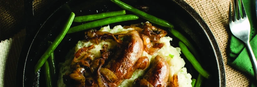 Traditional Irish Bangers and Mash