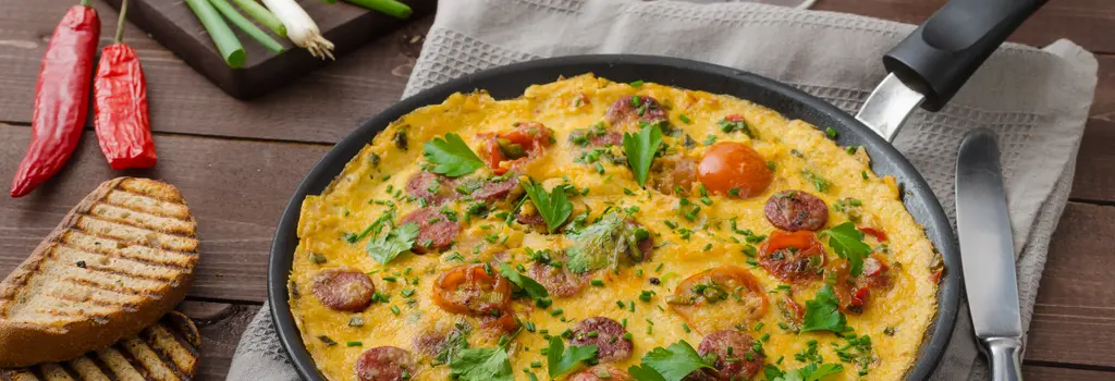 Spicy Chorizo with Brandy Frittata