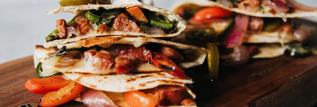 Loaded Cajun Andouille Sausage Quesadillas