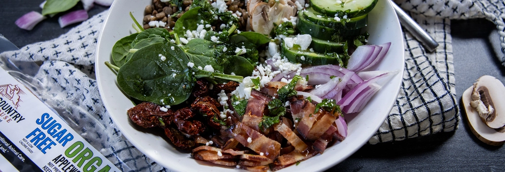 Sugar Free Organic Bacon Lentil Bowl