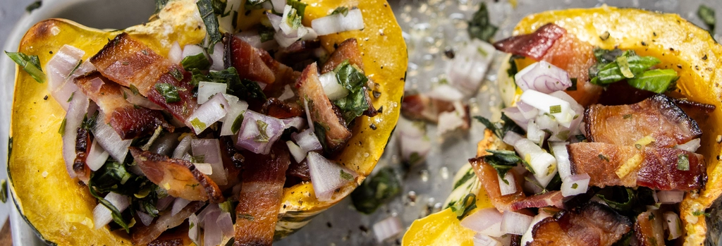 Bacon & Herb Stuffed Acorn Squash