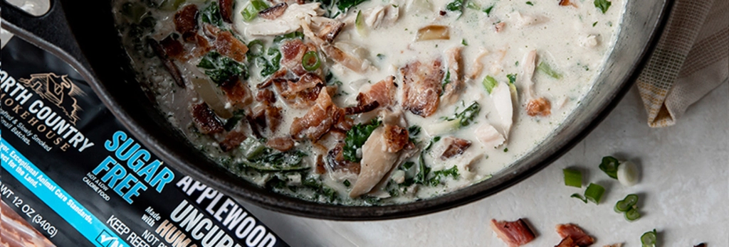 New England Instapot Bacon & Kale Potato Soup