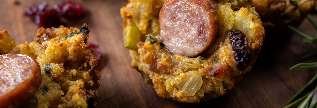 Cornbread Stuffing Sausage Bites