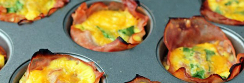 Smoked Ham & Swiss Quiche Cups