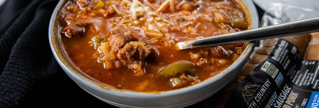 Sugar-Free Smoked Sausage & Pepper Soup