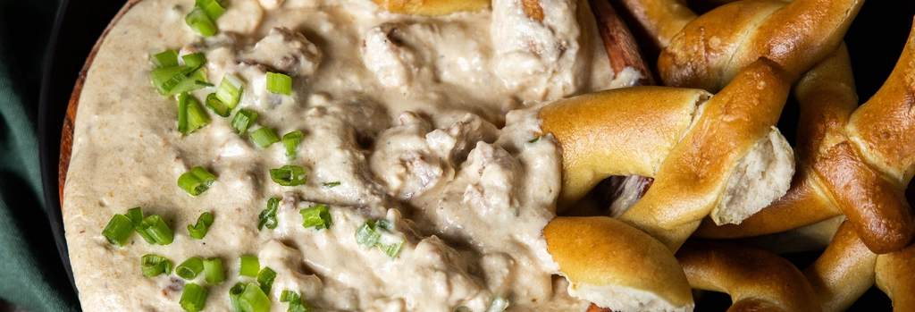 VT Cheddar Sausage & Craft Beer Cheese Dip