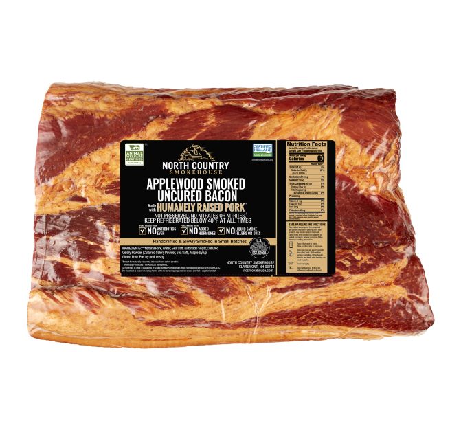 Applewood Smoked Uncured Bacon Slab