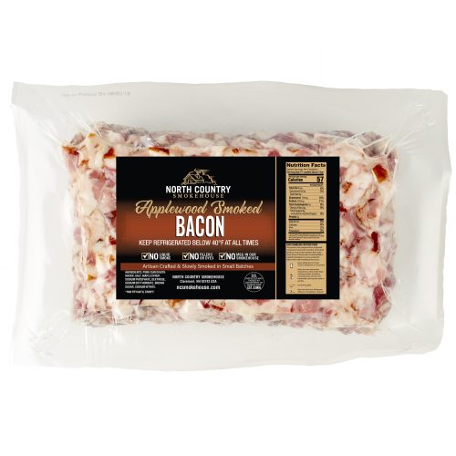 Applewood Smoked Diced Bacon bulk package