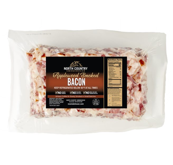 Applewood Smoked Diced Bacon bulk package