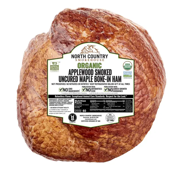 Organic Applewood Smoked Uncured Bone-In Ham