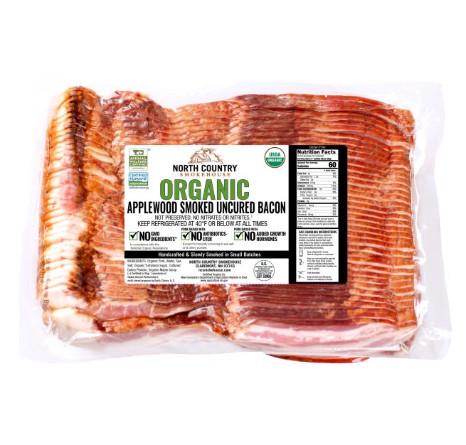 Organic Applewood Smoked Uncured Bacon bulk package