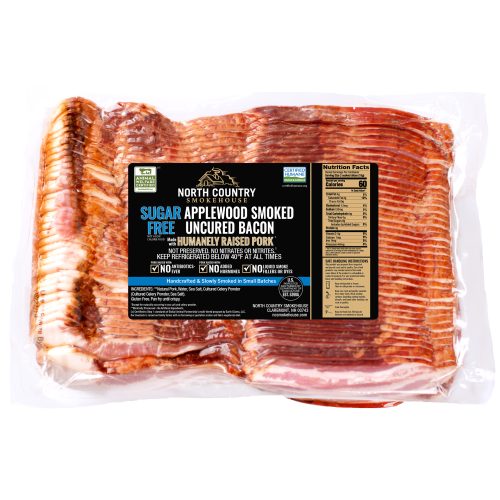 Sugar Free Applewood Smoked Uncured Bacon bulk package