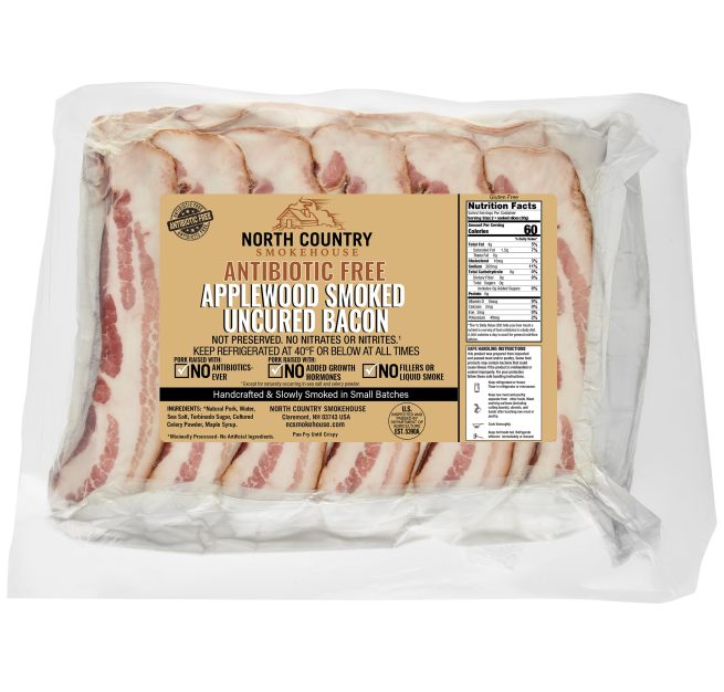 Antibiotic Free Applewood Smoked Uncured Bacon layout package
