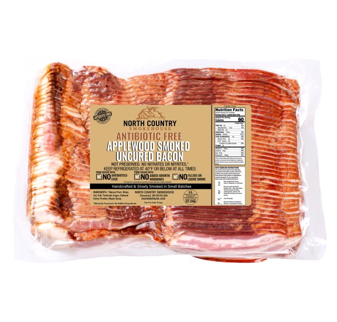 Antibiotic Free Applewood Smoked Uncured Bacon bulk package