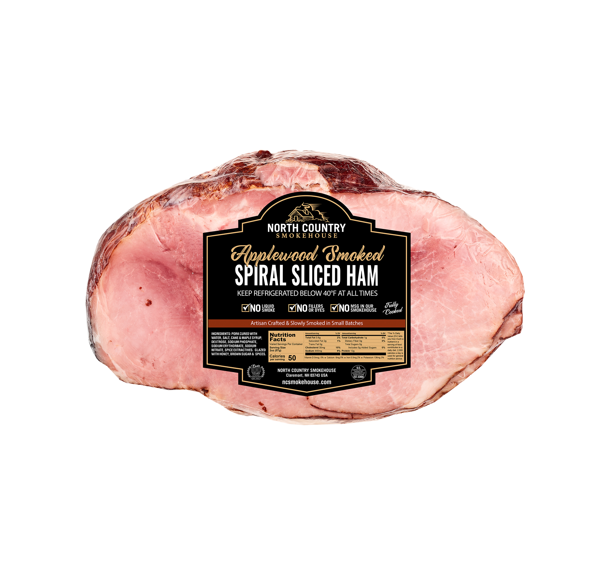 Applewood Smoked Spiral Sliced Honey Glazed Bone-In Ham Half