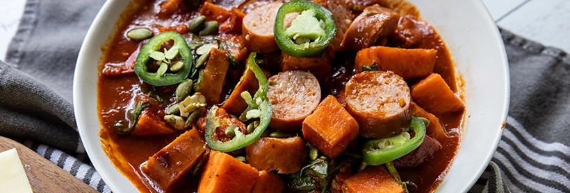 Spiced Sausage & Sweet Potato Stew