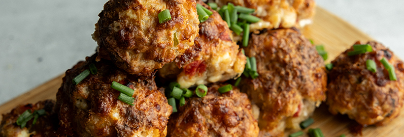 Cheese & Bacon Stuffed Meatballs