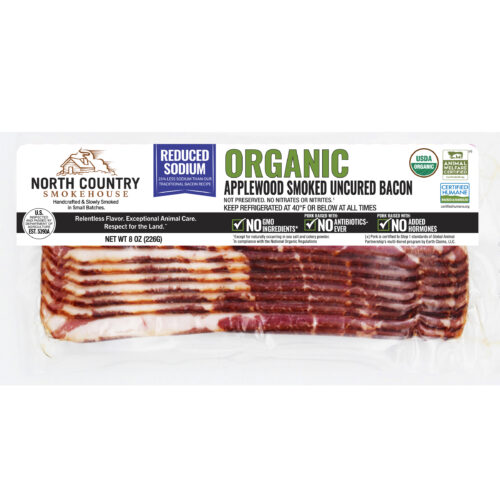 Reduced Sodium Organic Applewood Smoked Uncured Bacon