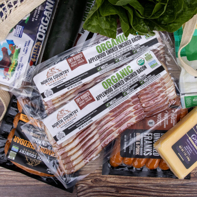 Sugar Free Dry Rubbed Organic Applewood Smoked Uncured Bacon - Image 2