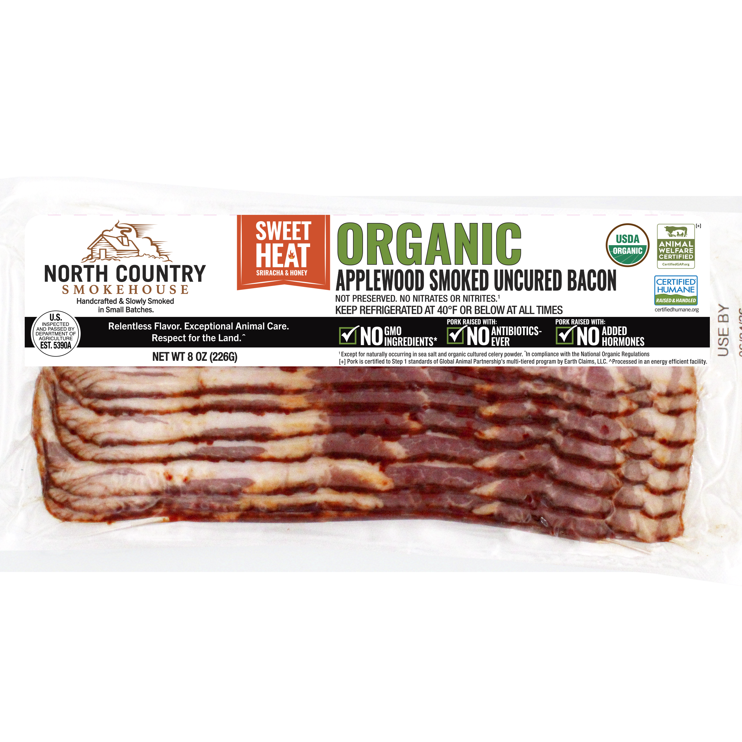 Sweet Heat Organic Applewood Smoked Uncured Bacon