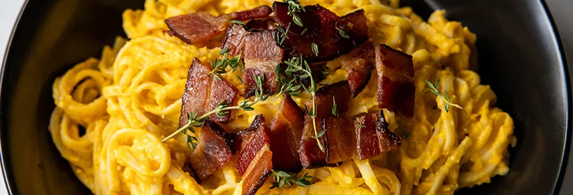 Butternut Squash Bacon Carbonara