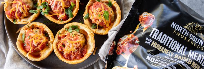 Italian Meatball Pastry Cups